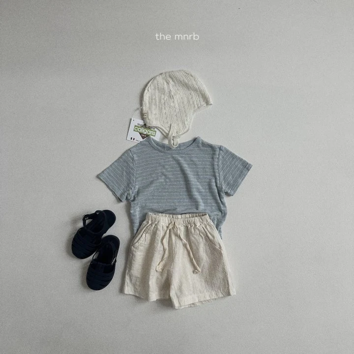 Mini Robe - Korean Baby Fashion - #babyboutiqueclothing - Linen Stripe Short Sleeve Tee - 9