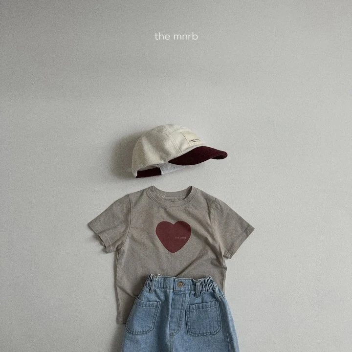 Mini Robe - Korean Baby Fashion - #babyclothing - Heart Printed Tee - 10