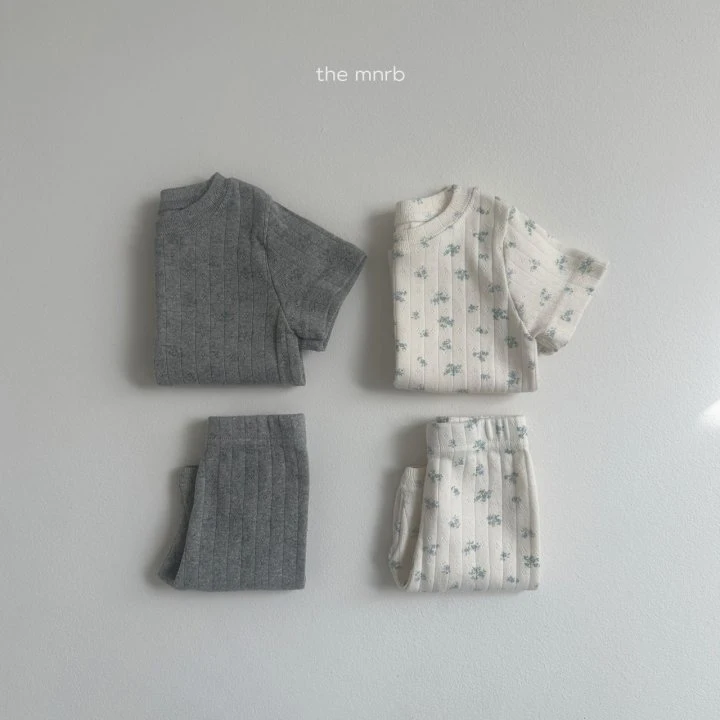 Mini Robe - Korean Baby Fashion - #babyclothing - Eyelet Flower Set - 3