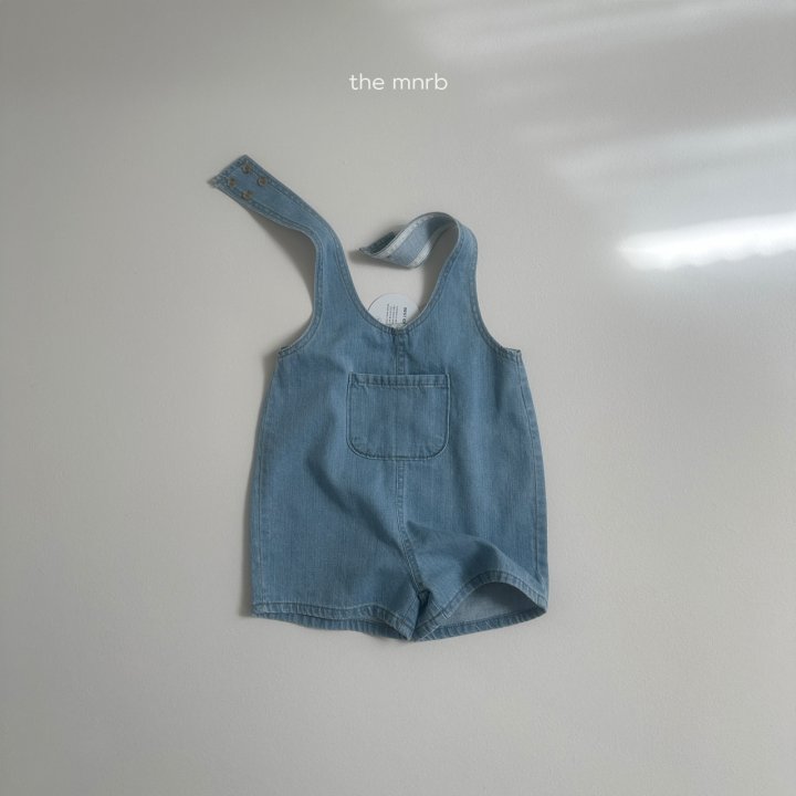 Mini Robe - Korean Baby Fashion - #babyfashion - Kangaroo Denim Overalls - 6
