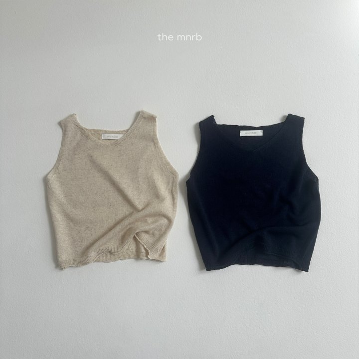 Mini Robe - Korean Baby Fashion - #babyfashion - Linen Knit Sleeveless - 8