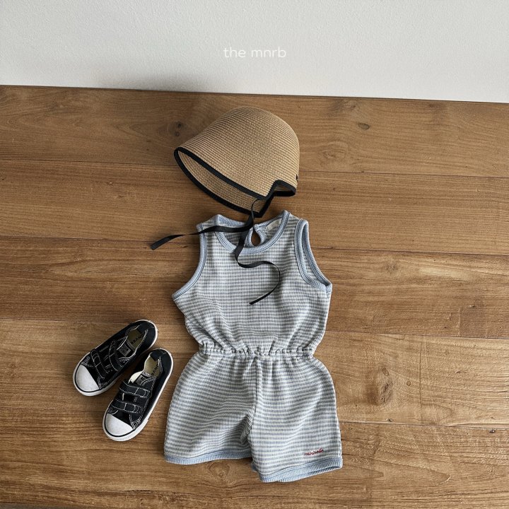 Mini Robe - Korean Baby Fashion - #babyfashion - Waffle Sleeveless Overalls - 9