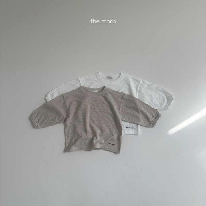 Mini Robe - Korean Baby Fashion - #babyfashion - Slub Logo Tee - 8