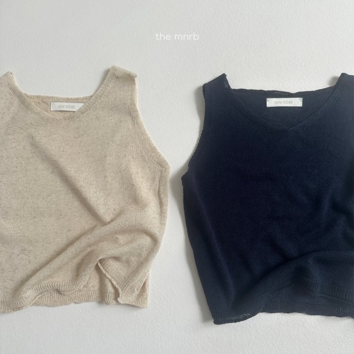 Mini Robe - Korean Baby Fashion - #babyfever - Linen Knit Sleeveless - 9