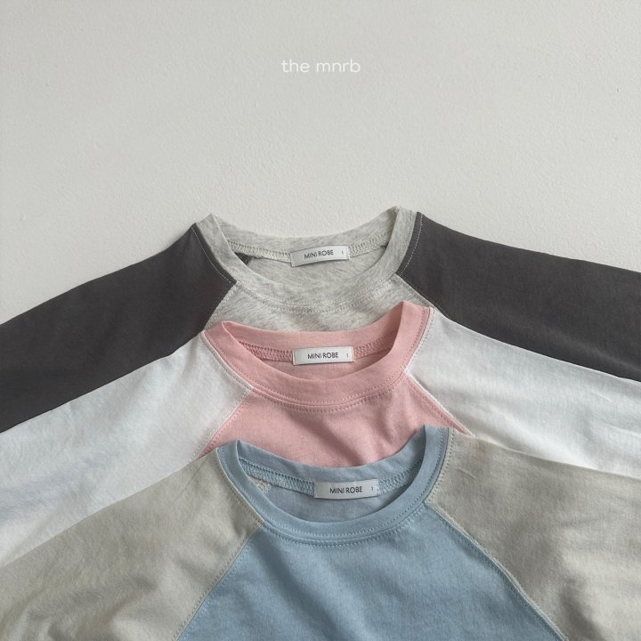 Mini Robe - Korean Baby Fashion - #babyfever - Raglan Tee - 3
