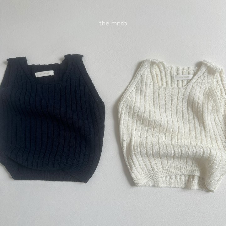 Mini Robe - Korean Baby Fashion - #babygirlfashion - Knitted Rib Sleeveless - 6
