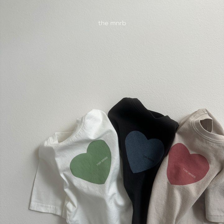 Mini Robe - Korean Baby Fashion - #babyootd - Heart Printed Tee