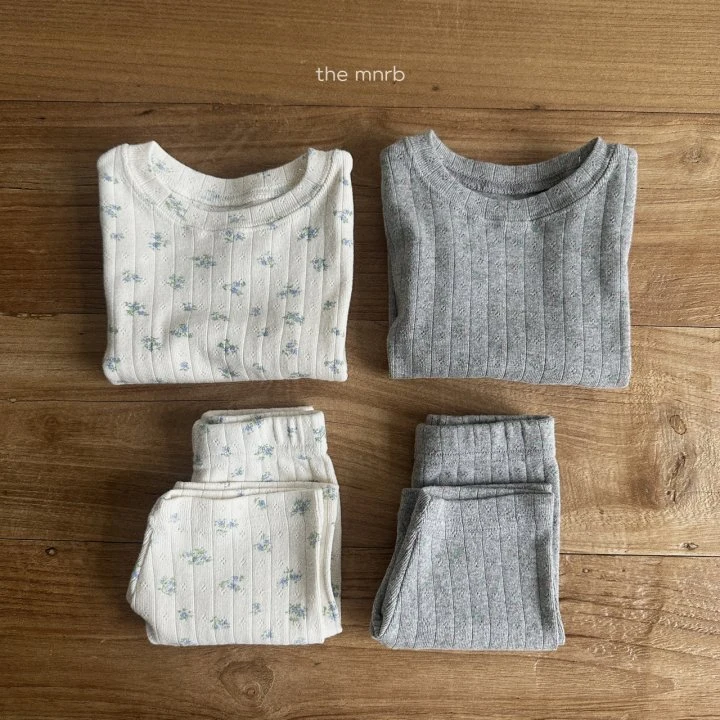 Mini Robe - Korean Baby Fashion - #babyoutfit - Eyelet Flower Set - 11