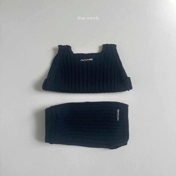 Mini Robe - Korean Baby Fashion - #babywear - Knitted Rib Sleeveless - 12