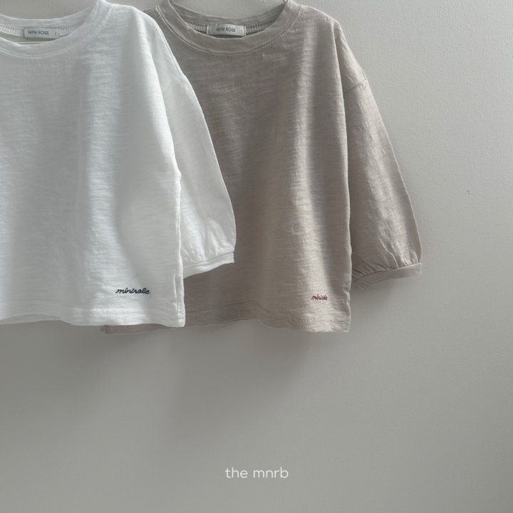Mini Robe - Korean Baby Fashion - #onlinebabyshop - Slub Logo Tee - 3