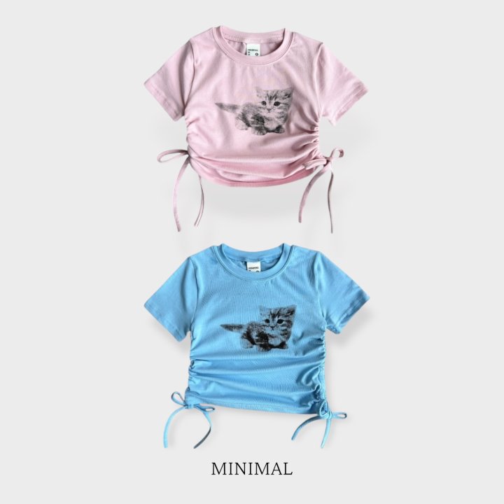 Minimal - Korean Children Fashion - #Kfashion4kids - Meow String Tee