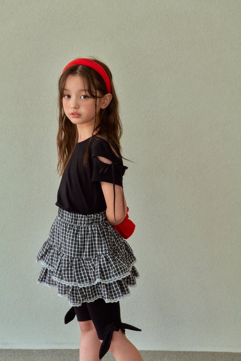 Minimal - Korean Children Fashion - #childrensboutique - Ribbon Short Sleeve Tee - 9
