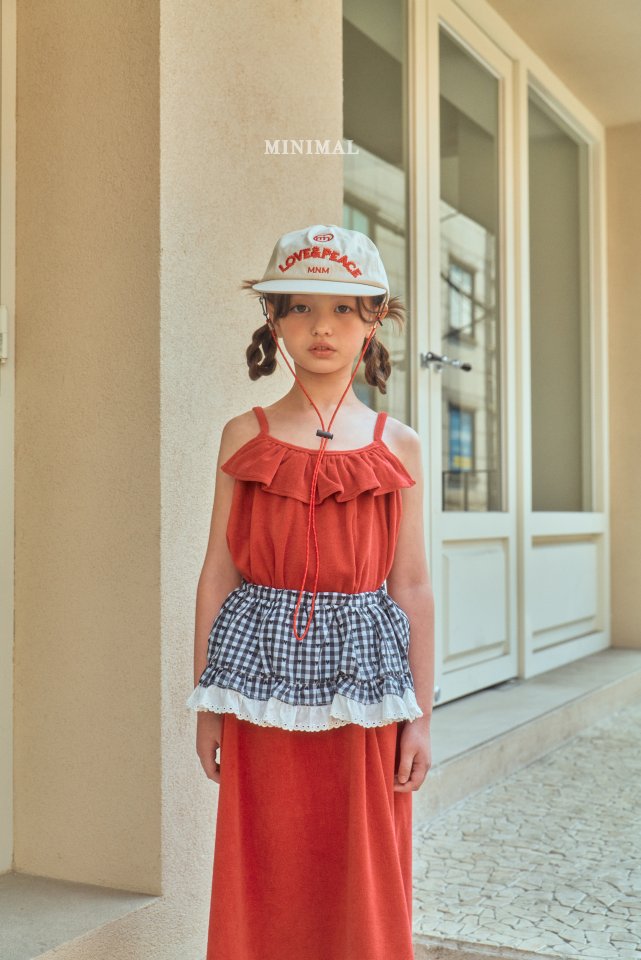 Minimal - Korean Children Fashion - #designkidswear - Kitchen Check Apron - 4