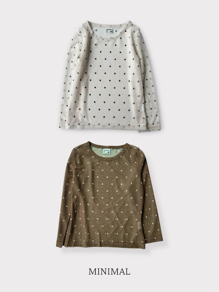 Minimal - Korean Children Fashion - #discoveringself - Mesh Dot Long Sleeve Tee - 11