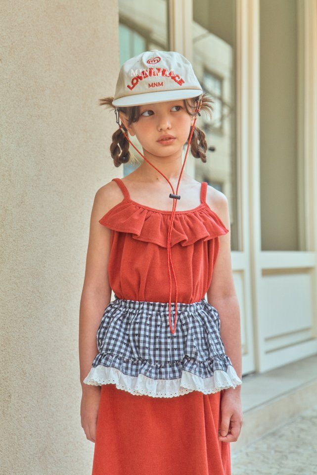 Minimal - Korean Children Fashion - #fashionkids - Kitchen Check Apron - 5