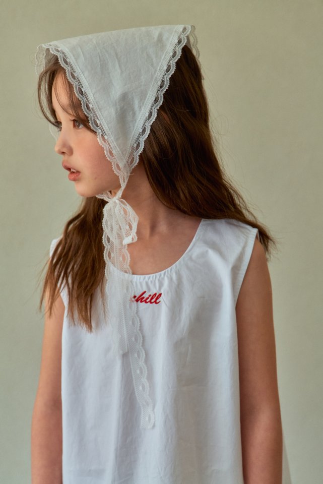 Minimal - Korean Children Fashion - #fashionkids - Lace Triangle Scarf - 5