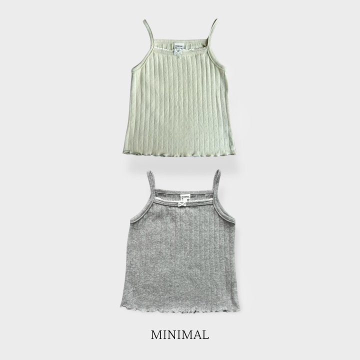 Minimal - Korean Children Fashion - #kidsshorts - Eyelet Ribbon Sleeveless