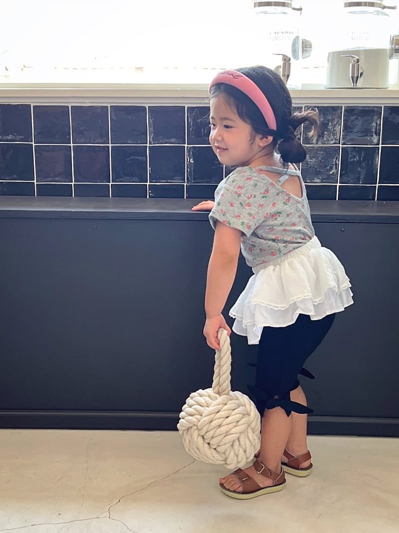 Minimal - Korean Children Fashion - #kidsshorts - X Flower Tee - 11