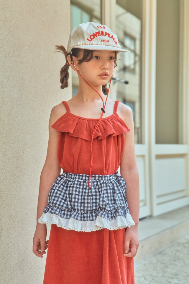 Minimal - Korean Children Fashion - #kidsshorts - Kitchen Check Apron - 6