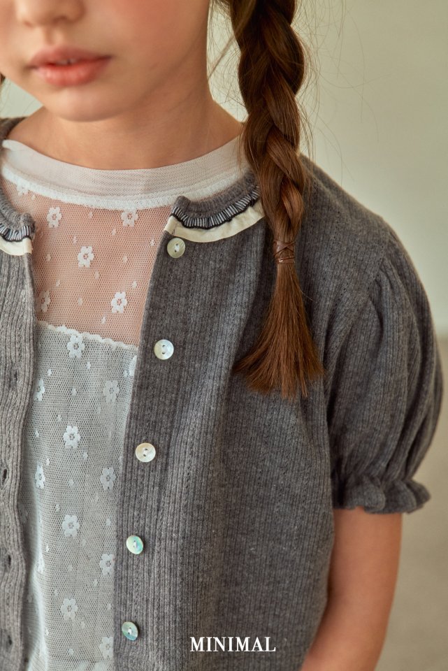 Minimal - Korean Children Fashion - #kidzfashiontrend - Eyelet Cardigan - 10
