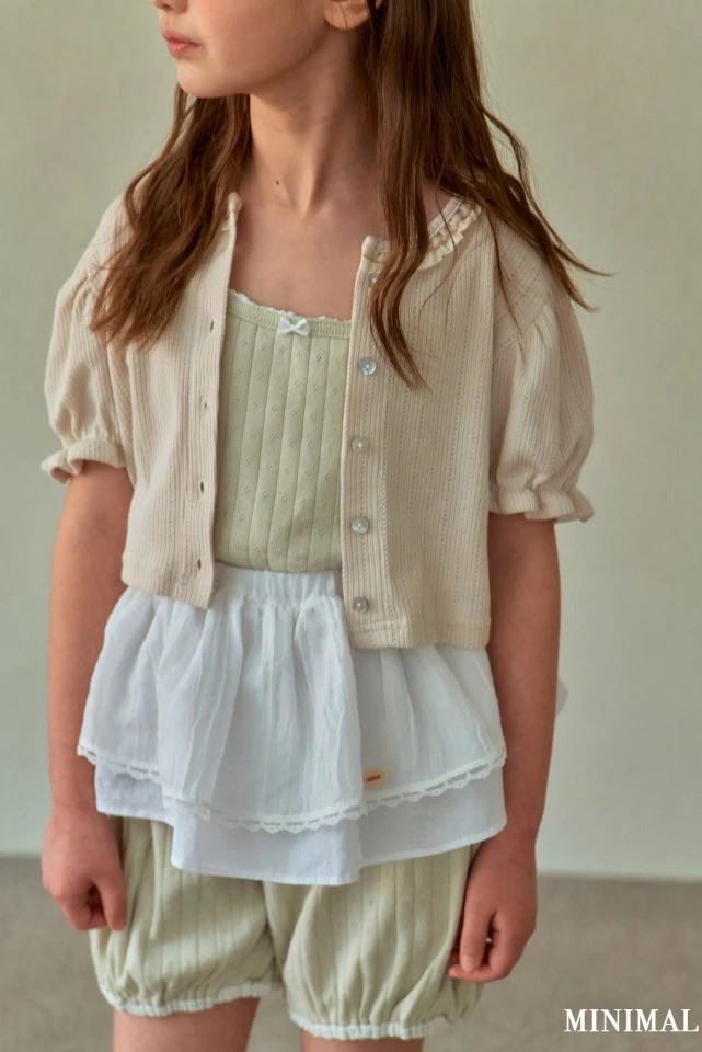 Minimal - Korean Children Fashion - #kidzfashiontrend - Eyelet Ribbon Sleeveless - 3