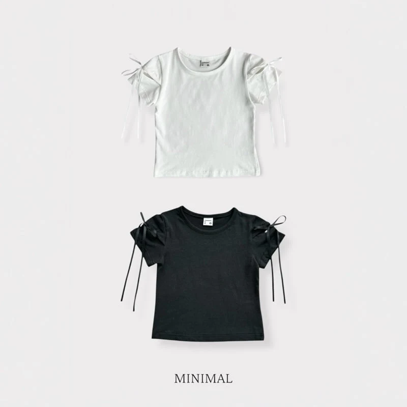 Minimal - Korean Children Fashion - #kidzfashiontrend - Ribbon Short Sleeve Tee