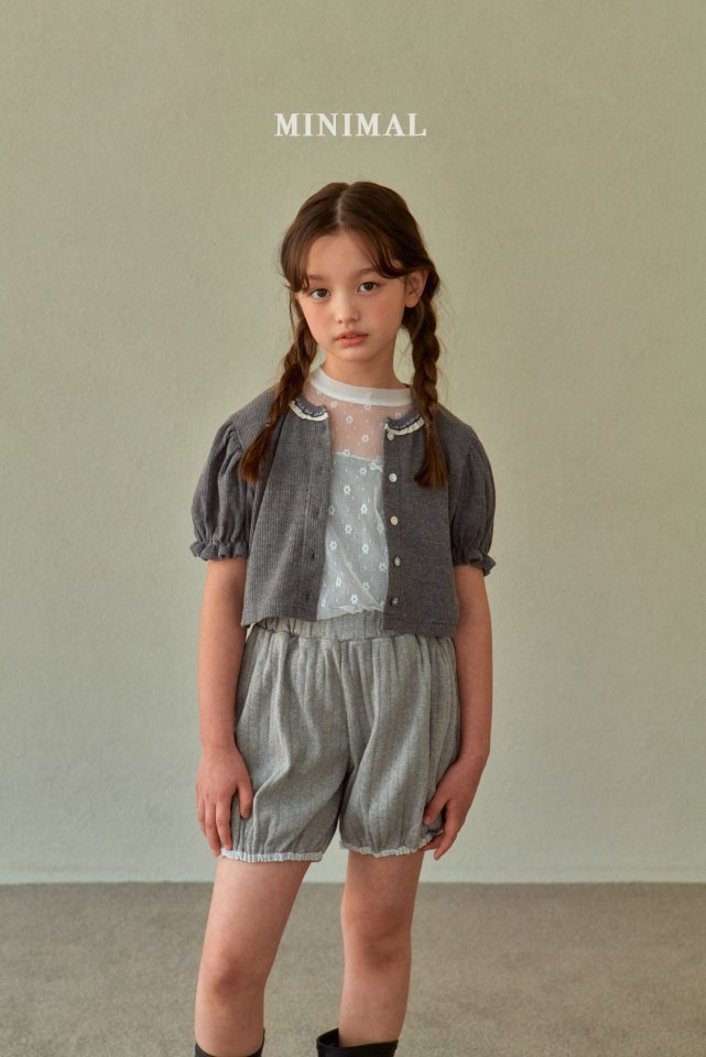 Minimal - Korean Children Fashion - #kidzfashiontrend - Mesh Flower Short Sleeve Tee - 12