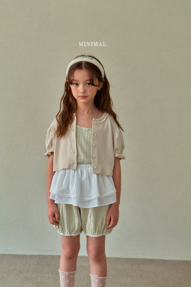 Minimal - Korean Children Fashion - #magicofchildhood - Eyelet Ribbon Sleeveless - 6