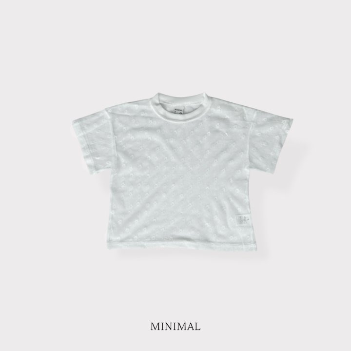 Minimal - Korean Children Fashion - #magicofchildhood - Mesh Flower Short Sleeve Tee