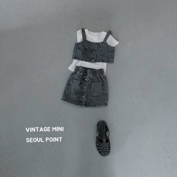 Minipoint - Korean Children Fashion - #childofig - Denim Set - 2