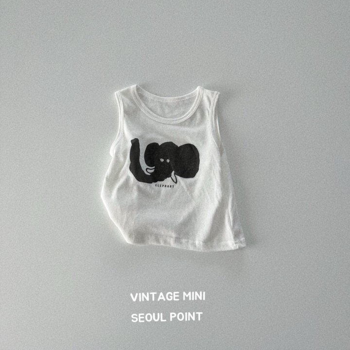 Minipoint - Korean Children Fashion - #childofig - Elephant Sleeveless