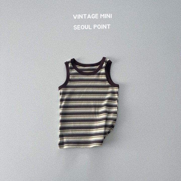 Minipoint - Korean Children Fashion - #childofig - Striped Color Sleeveless