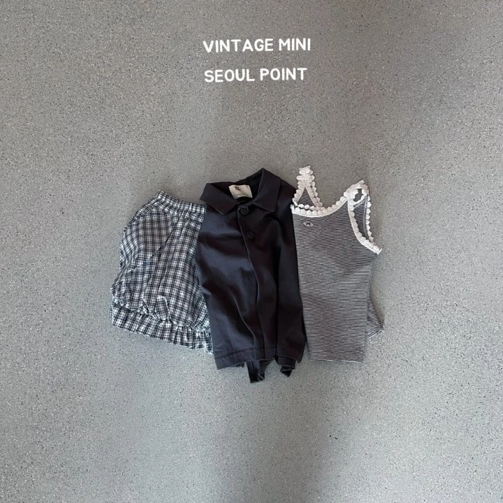 Minipoint - Korean Children Fashion - #childofig - Collar Button Tee - 3