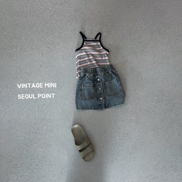 Minipoint - Korean Children Fashion - #childrensboutique - Knit Stripe Sleeveless - 3