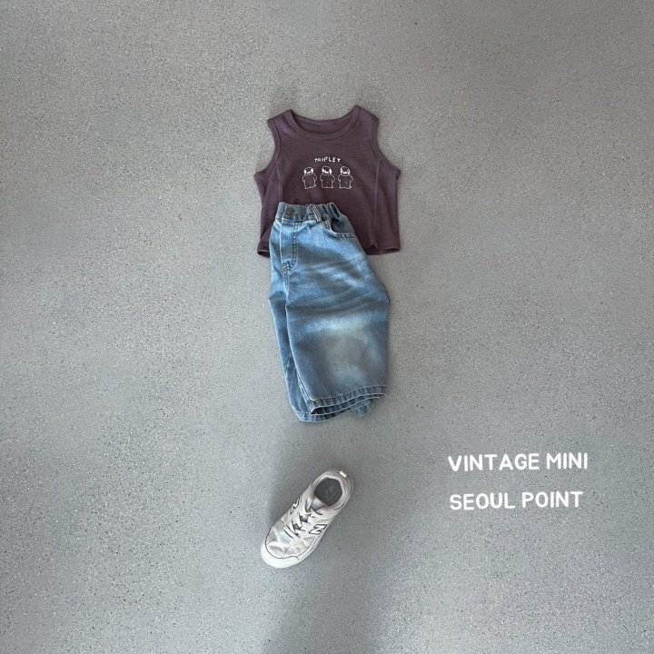 Minipoint - Korean Children Fashion - #designkidswear - Beard Denim Shorts - 3