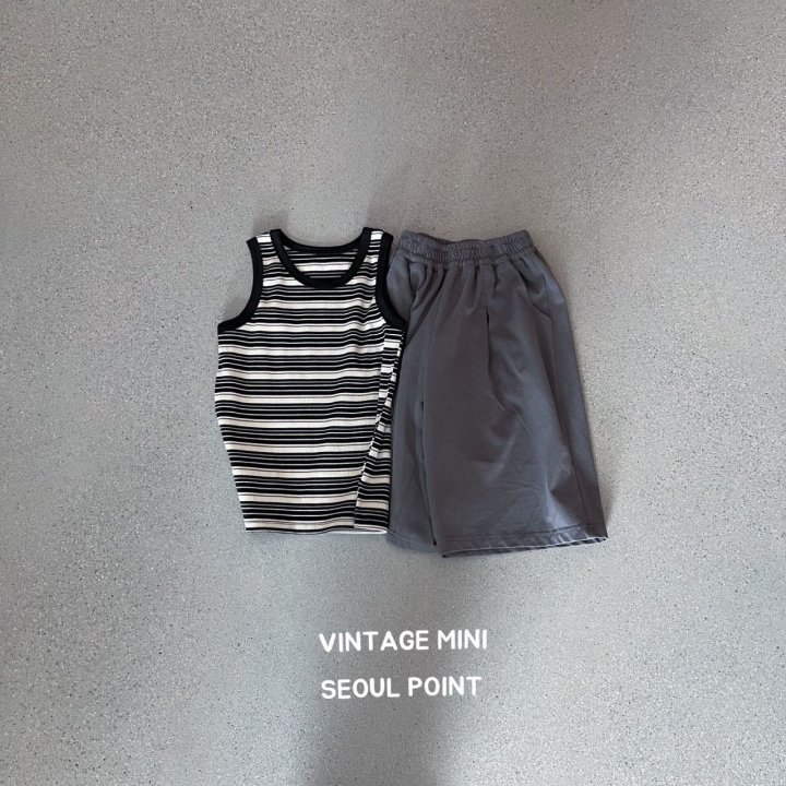 Minipoint - Korean Children Fashion - #designkidswear - Striped Color Sleeveless - 3