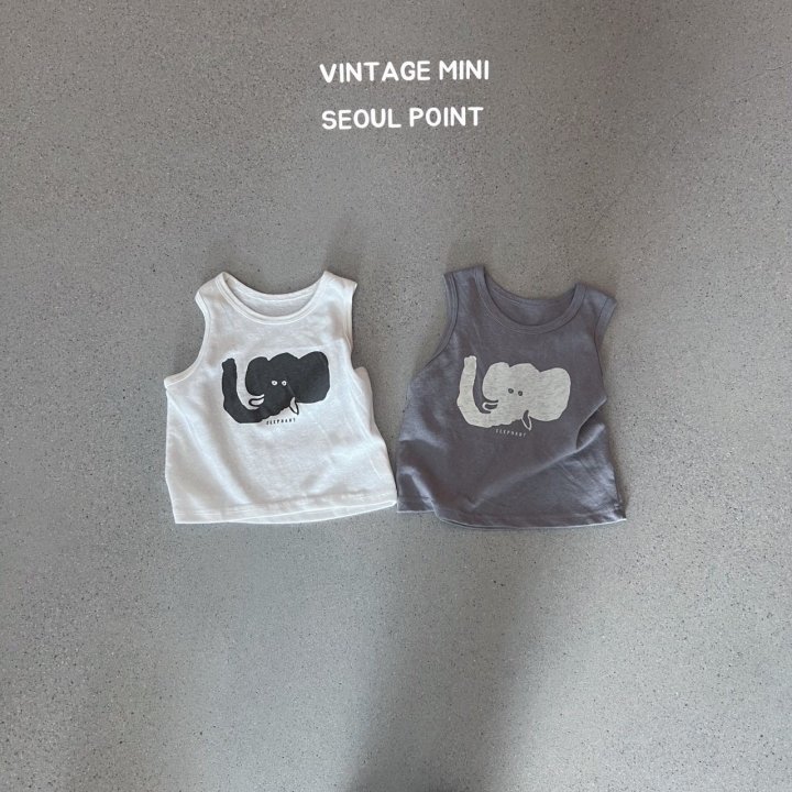 Minipoint - Korean Children Fashion - #fashionkids - Elephant Sleeveless - 5