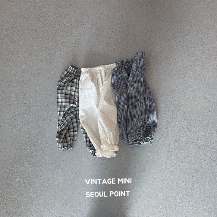 Minipoint - Korean Children Fashion - #discoveringself - Frill Pants Series (Small Check) - 4