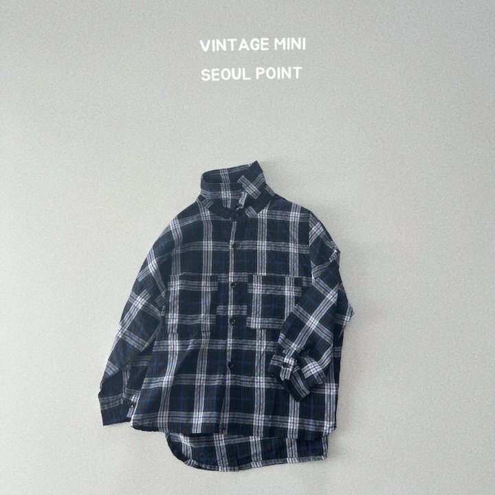 Minipoint - Korean Children Fashion - #kidsshorts - Navy Shirt