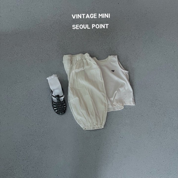 Minipoint - Korean Children Fashion - #kidsshorts - Face Sleeveless - 2