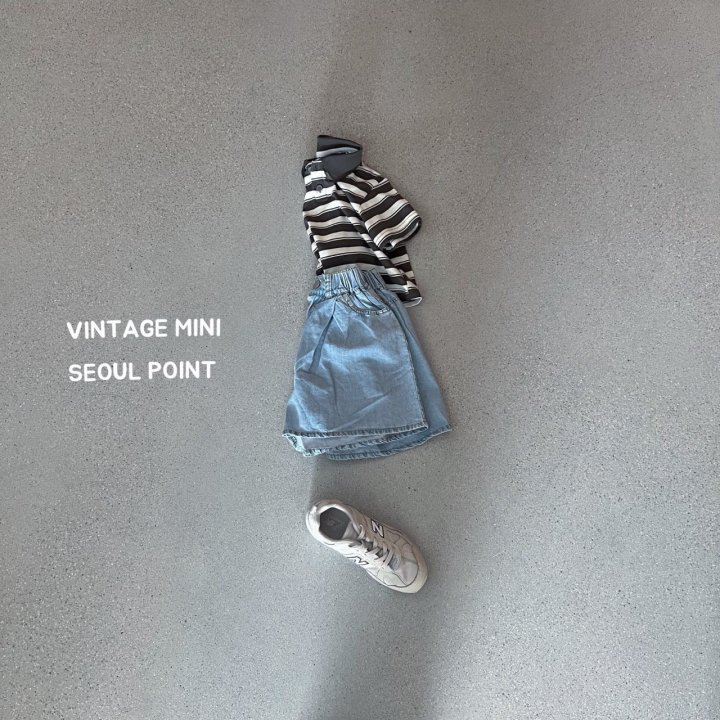 Minipoint - Korean Children Fashion - #kidzfashiontrend - Collar Stripe Tee - 2