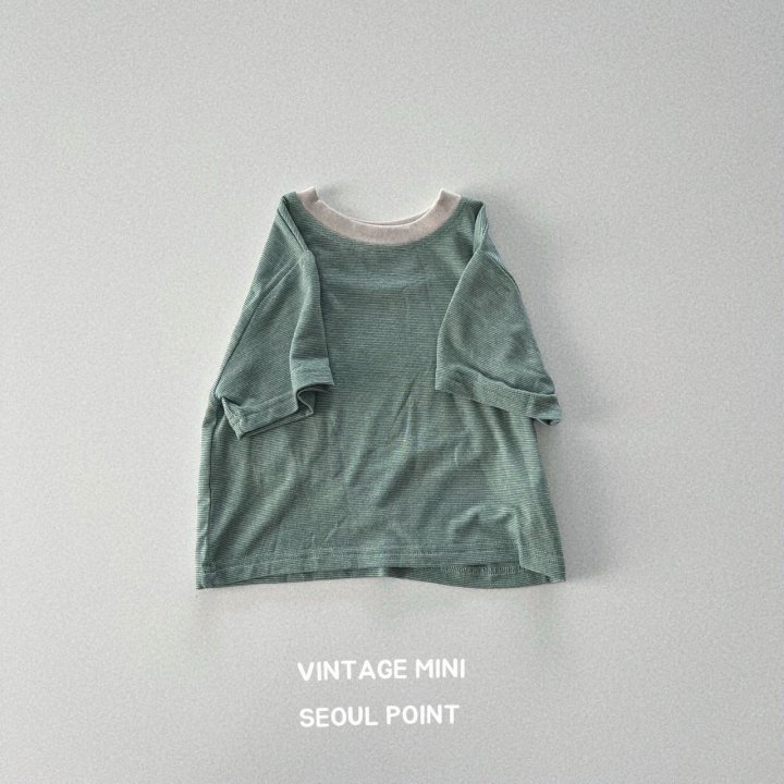 Minipoint - Korean Children Fashion - #kidzfashiontrend - Striped Ribbed Tee