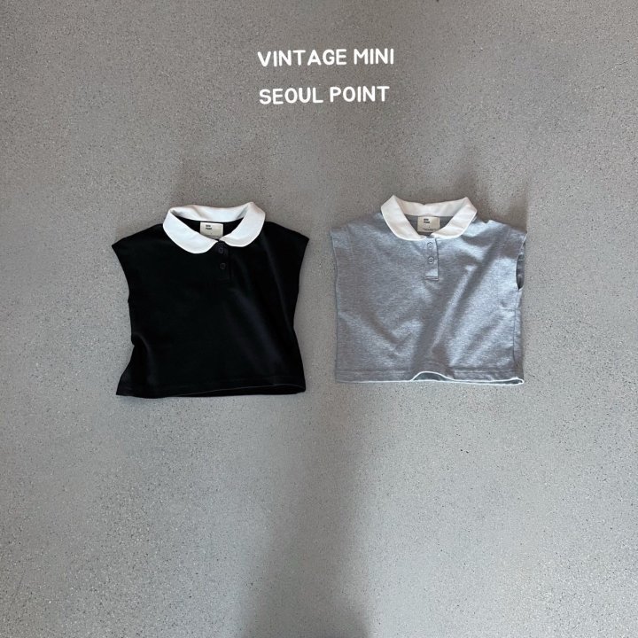 Minipoint - Korean Children Fashion - #stylishchildhood - Round Collar Tee - 3