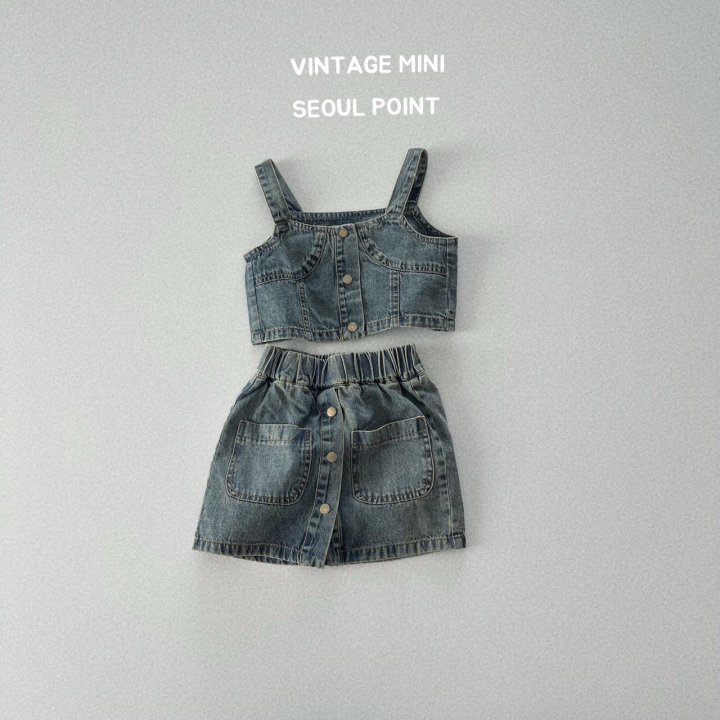 Minipoint - Korean Children Fashion - #stylishchildhood - Denim Set