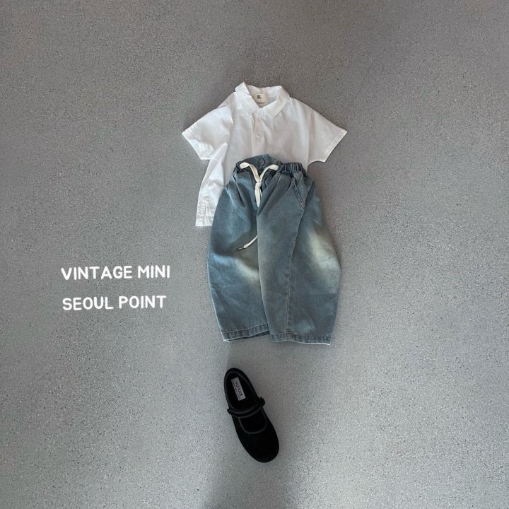 Minipoint - Korean Children Fashion - #stylishchildhood - String Denim Shorts - 3