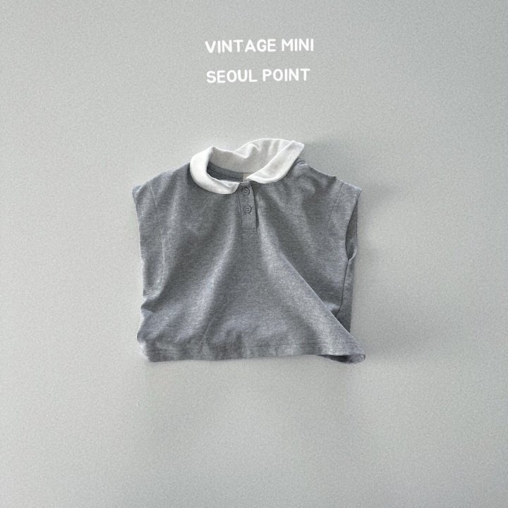 Minipoint - Korean Children Fashion - #todddlerfashion - Round Collar Tee