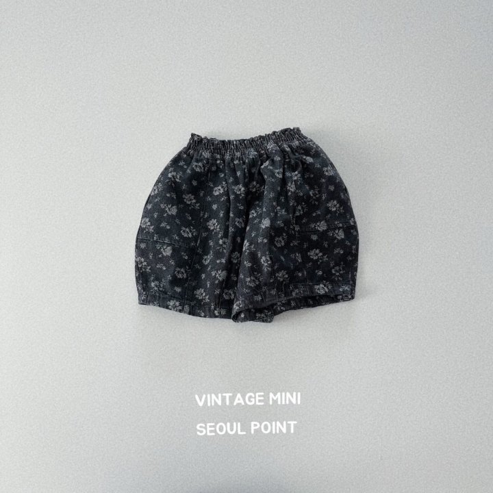 Minipoint - Korean Children Fashion - #toddlerclothing - Floral Denim Shorts