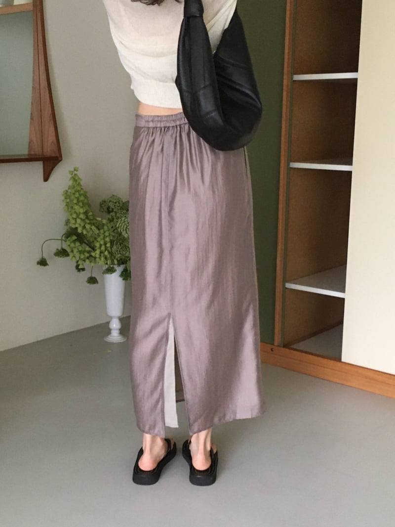 Moani - Korean Women Fashion - #momslook - Shine Layered Banded Skirt - 5