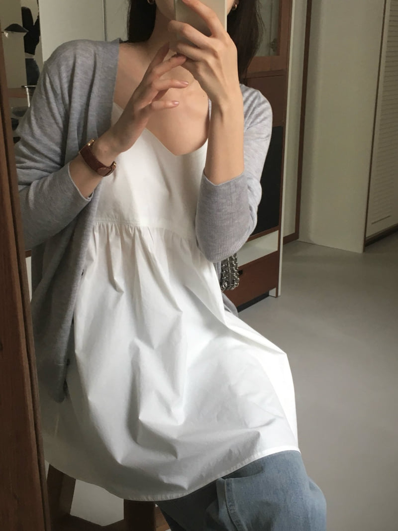 Moani - Korean Women Fashion - #momslook - Shirring V-neck Layered Blouse - 5
