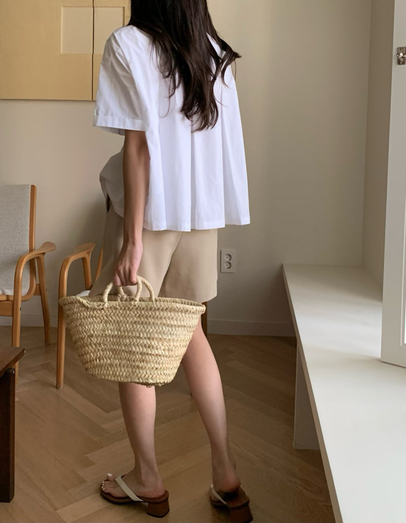 Moani - Korean Women Fashion - #momslook - Back Pleats Roll-up Shirt - 11